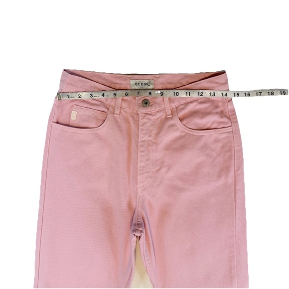 Vintage Guess High Rise Pink Jeans Women’s Size 30 Straight Leg USA 100% Cotton - Picture 7 of 15
